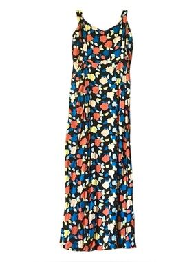 41 Hawthorn Beatriz Floral Maxi Dress XL Black Multicolor Sleeveless Pockets
